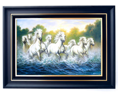 White Horses and Rivers - Kittiphong  | 90 x 60 cm