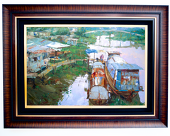 Alongside the river at Ayutthaya – Somchai | 80 x 120 cm