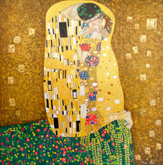 The Kiss – A Reimagined Gustav Klimt Masterpiece by Master Apollon | 200 x 200 cm