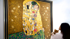 The Kiss – A Reimagined Gustav Klimt Masterpiece by Master Apollon | 200 x 200 cm