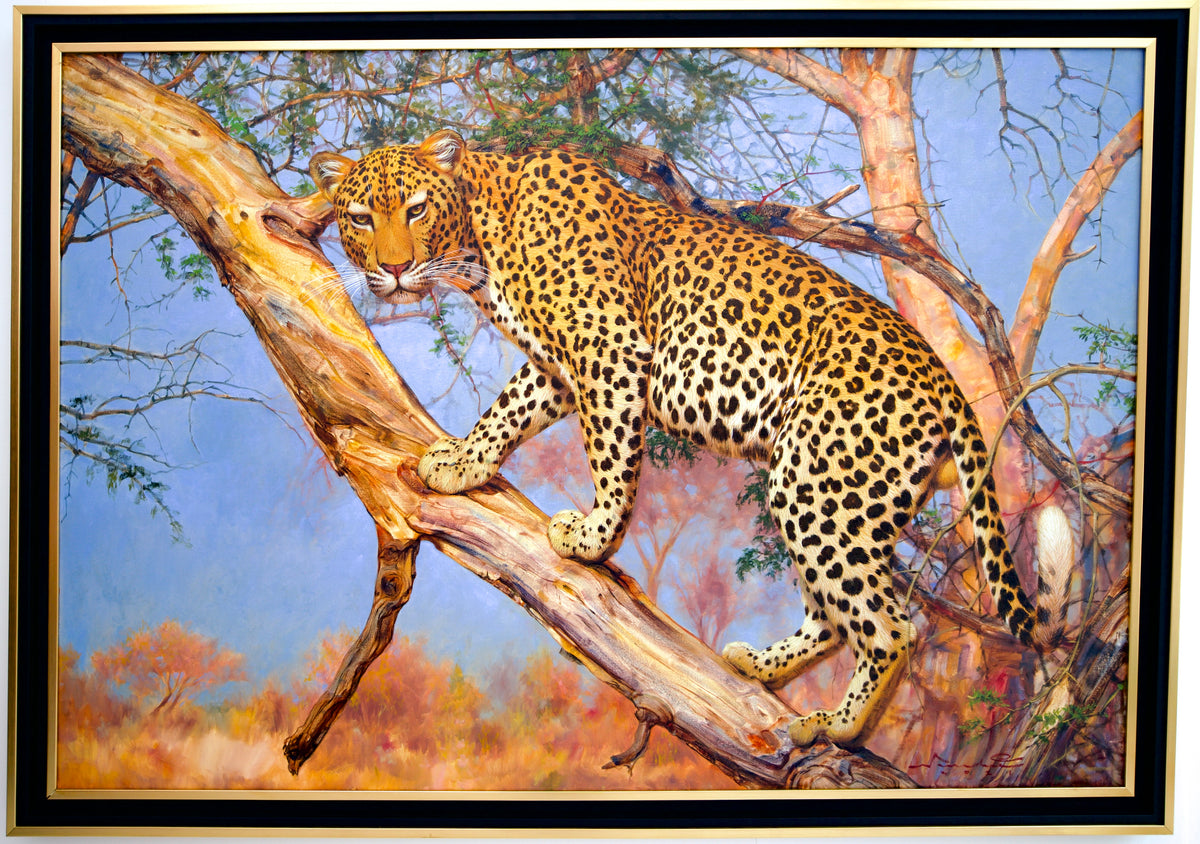 Leopard in a Tree – Somchai | 150 x 100 cm