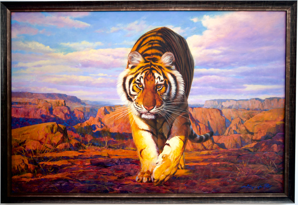 Tiger on the Hunt – Somchai | 150 x 100 cm