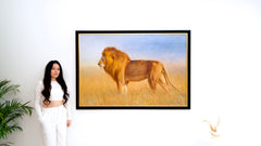 Lion in the Savannah – Somchai | 150 x 100 cm