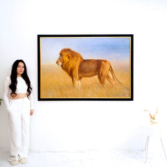 Lion in the Savannah – Somchai | 150 x 100 cm