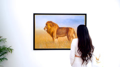 Lion in the Savannah – Somchai | 150 x 100 cm