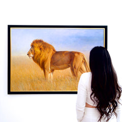 Lion in the Savannah – Somchai | 150 x 100 cm