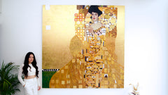 Portrait of Adele Bloch-Bauer – A Reimagined Gustav Klimt Masterpiece by Master Apollon | 200 x 200 cm