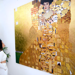 Portrait of Adele Bloch-Bauer – A Reimagined Gustav Klimt Masterpiece by Master Apollon | 200 x 200 cm