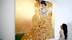 Portrait of Adele Bloch-Bauer – A Reimagined Gustav Klimt Masterpiece by Master Apollon | 200 x 200 cm