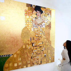 Portrait of Adele Bloch-Bauer – A Reimagined Gustav Klimt Masterpiece by Master Apollon | 200 x 200 cm