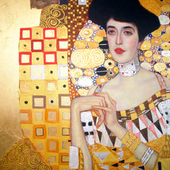 Portrait of Adele Bloch-Bauer – A Reimagined Gustav Klimt Masterpiece by Master Apollon | 200 x 200 cm