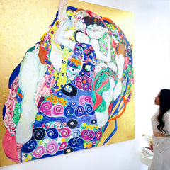 The Maidens – A Reimagined Gustav Klimt Masterpiece by Master Apollon | 200 x 200 cm