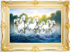 White Horses and Rivers - Kittiphong  | 90 x 60 cm