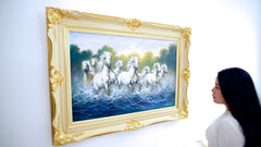 White Horses and Rivers - Kittiphong  | 90 x 60 cm