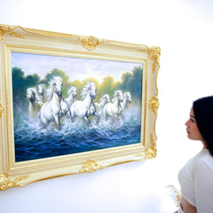 White Horses and Rivers - Kittiphong  | 90 x 60 cm