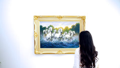 White Horses and Rivers - Kittiphong  | 90 x 60 cm