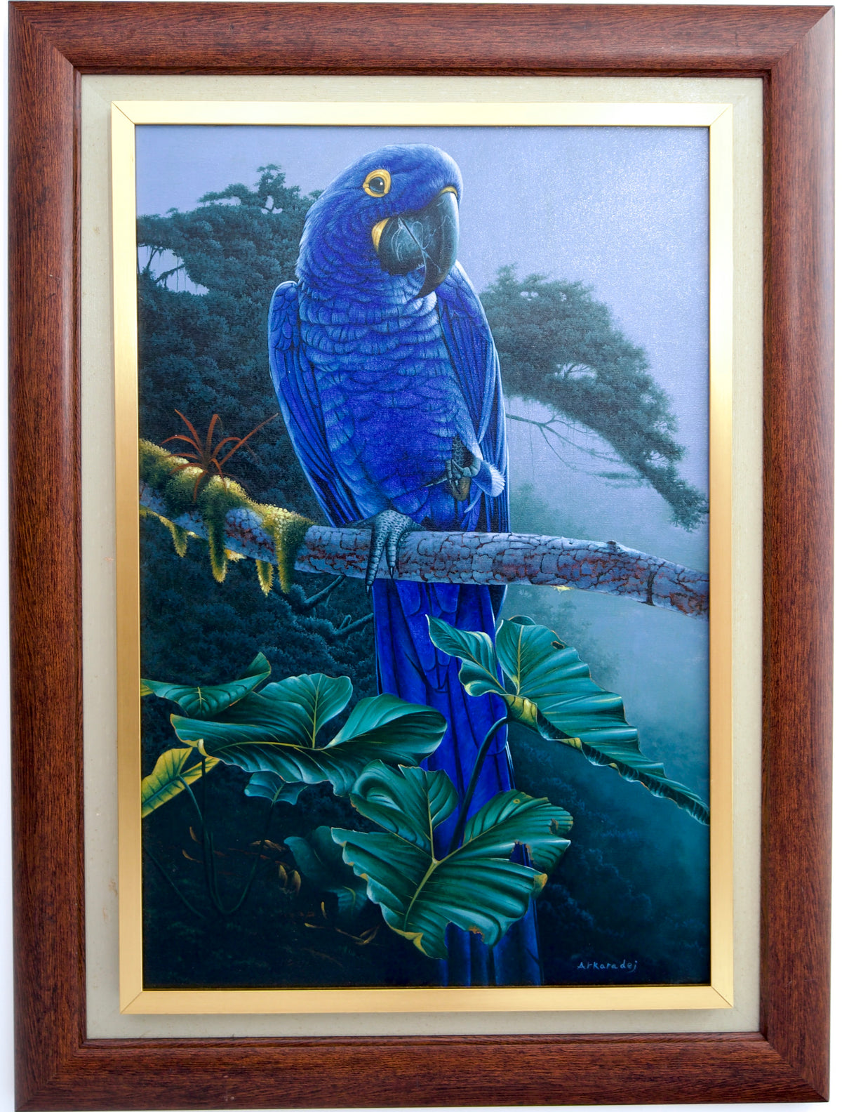 Blue Parrot in the Jungle - Hudsadayuth | 60 x 90 cm