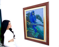 Blue Parrot in the Jungle - Hudsadayuth | 60 x 90 cm