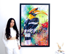 Hornbill Pop Art - Banlay | 80 X 120 cm