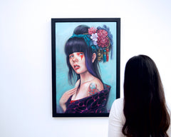 Girl with a floral bun - Banlay | 60 x 90 cm