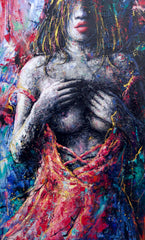 Woman in a Pink Dress - Kesorn | 60 X 100 cm