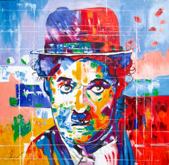 Charlie Chaplin Pop Art - Thanchanok | 55 x 55 cm