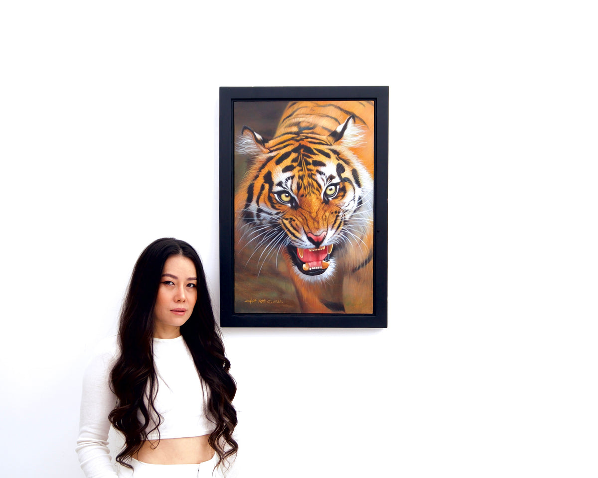 The Protective Tiger - Khanitha | 40 x 60 cm