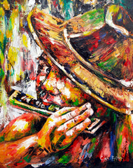 The Harmonica Player - Cee | 40 x 50 cm